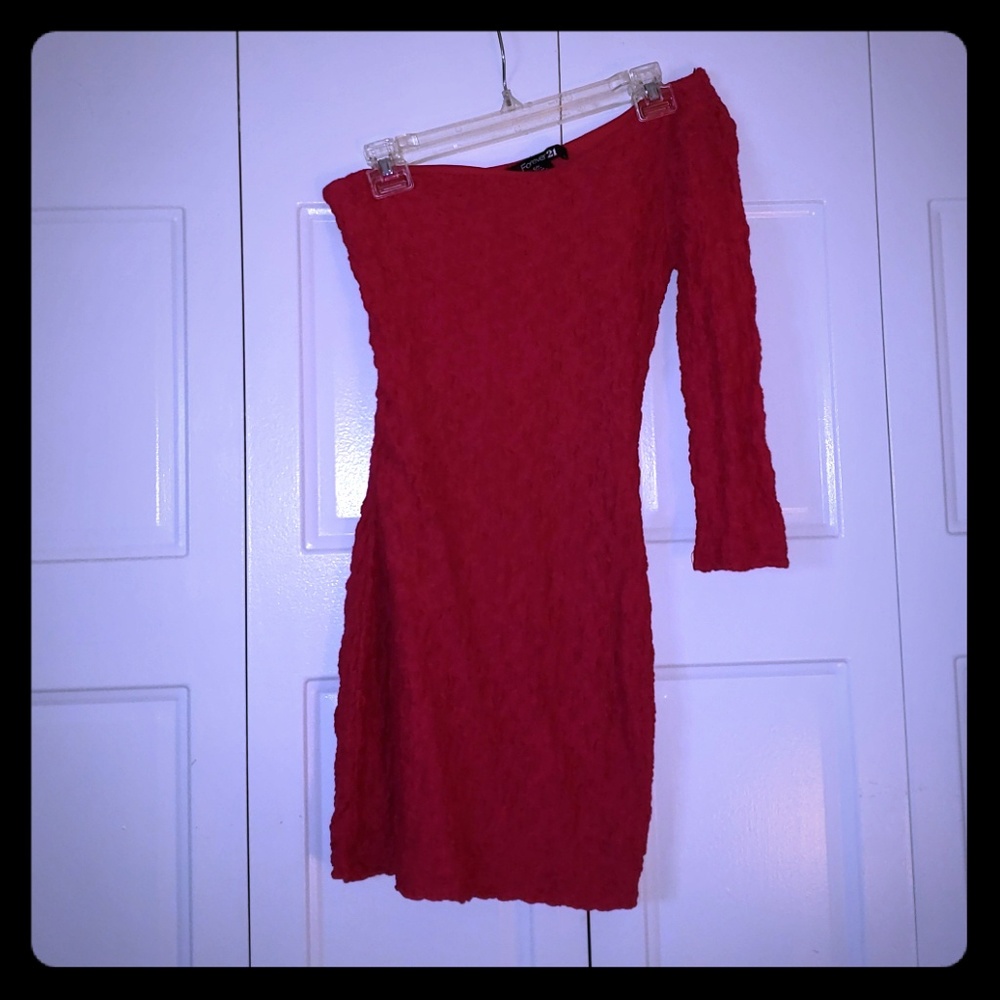 Hot pink half sleeve dress